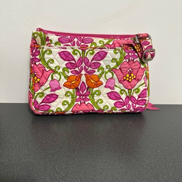 Vera Bradley Handbags - Vera Bradley Pink and Green Floral Clutch